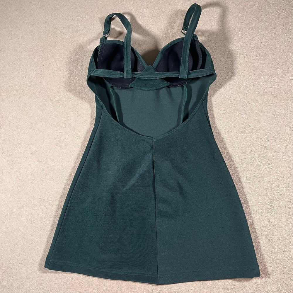 True Vintage Sexy Emerald Green Mini Dress Built-In Bra Womens Sz XS Whimsygoth - Picture 13 of 13